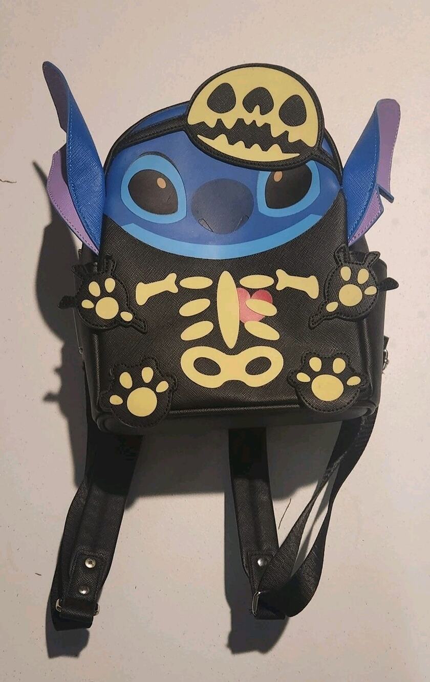 Loungefly Lilo & Stitch Skeleton Stitch Glow-in-the-Dark Mini Backpack
